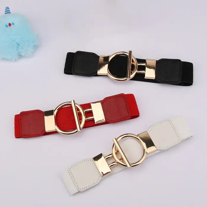 Ceinture à boucle ronde pour femmes