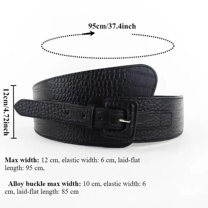 Ceinture élastique extra-large de style européen et américain pour femmes