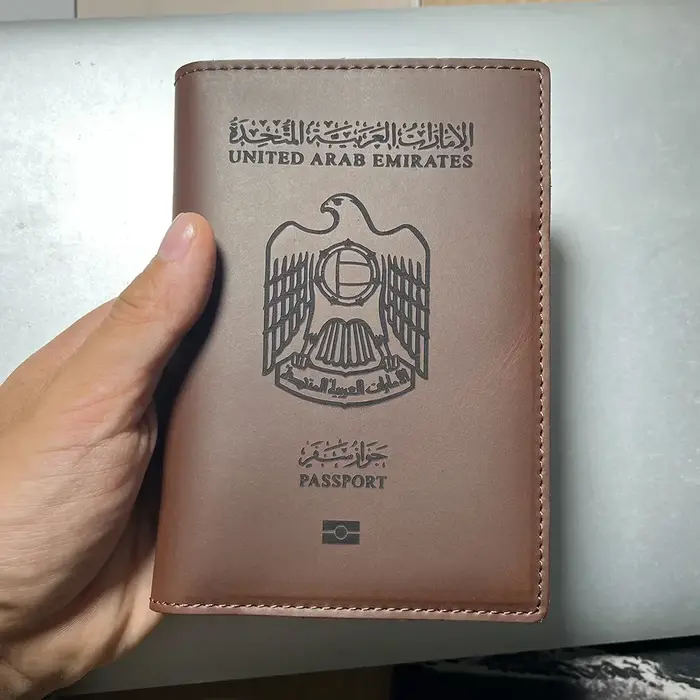 Juste de passeport en cuir véritable