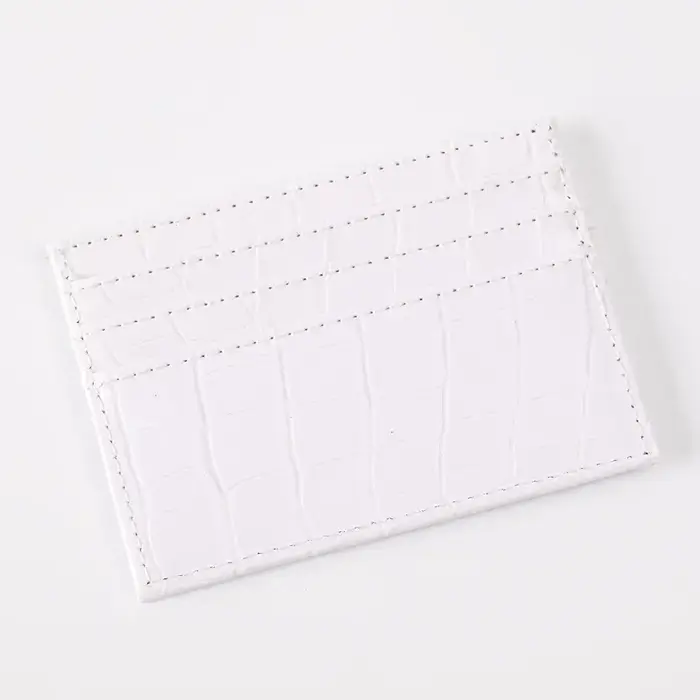 Portefeuille porte-cartes en cuir PU mince pour femme