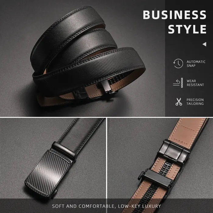 Ceinture en cuir véritable LAMBRUSSO pour homme