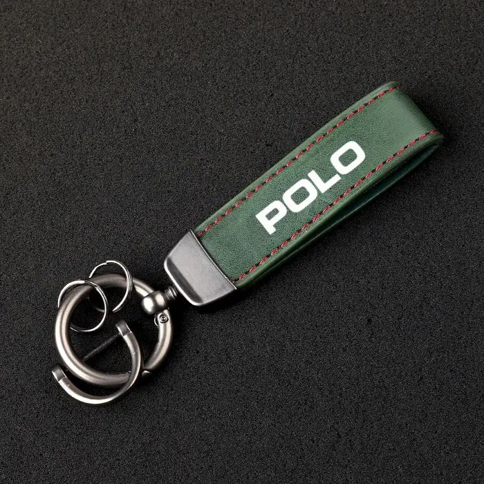 Porte-clés de voiture avec lanière en cuir de luxe