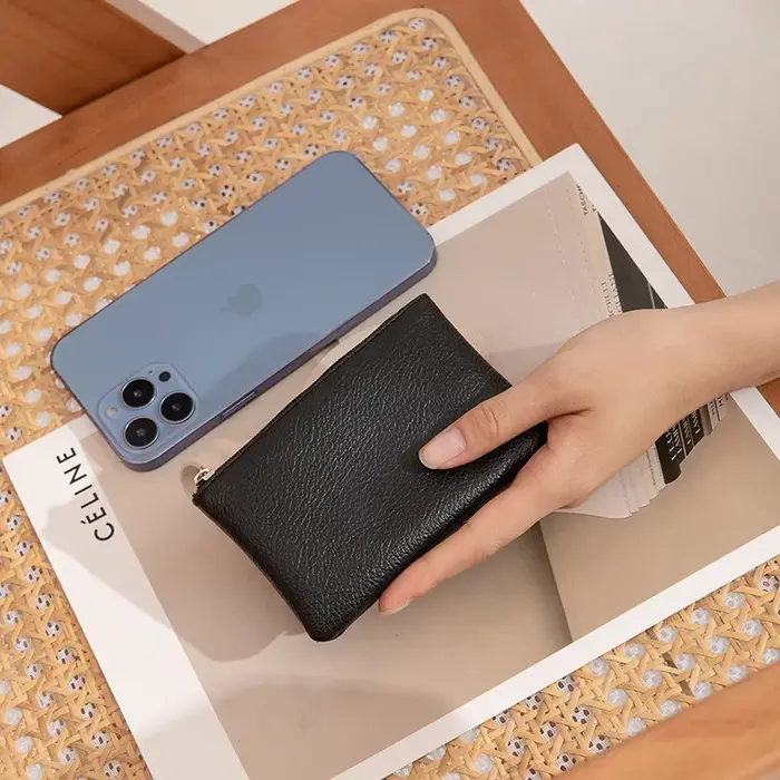 Petit porte-monnaie en cuir multifonctionnel pour femmes