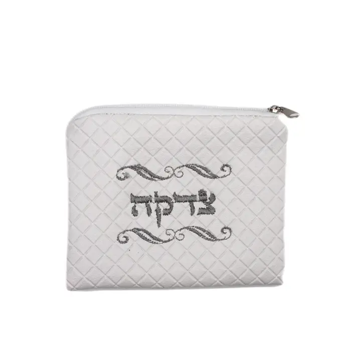 Porte-monnaie en tissu suédé, Mini-sac en tissu brodé hébreu, David de star