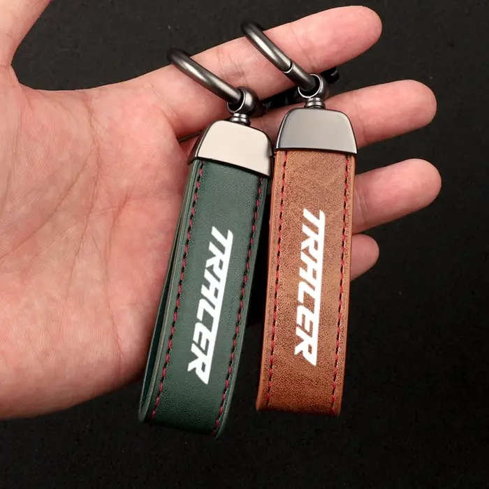 Porte-clés de moto en cuir de qualité supérieure