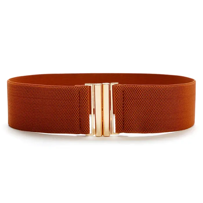 Ceinture large élastique pour femmes, à la mode, ample, assortie avec tout, décoration, matériau en 