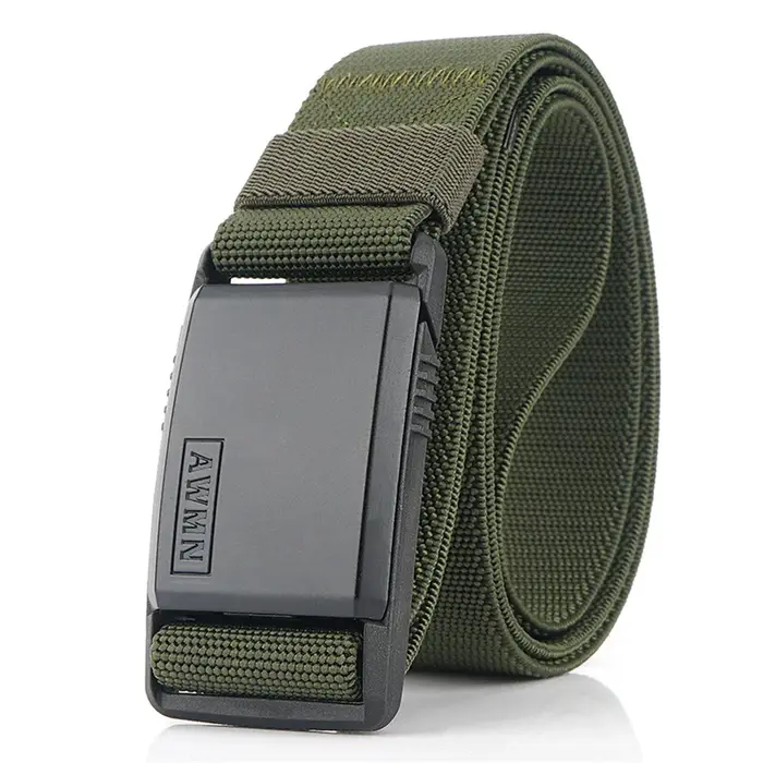 Ceinture en Nylon pour hommes, nouvelle mode 2026, boucle magnétique, ceintures réglables, élastiques, haute qualité, résistante à l'usure, ceinture d'entraînement