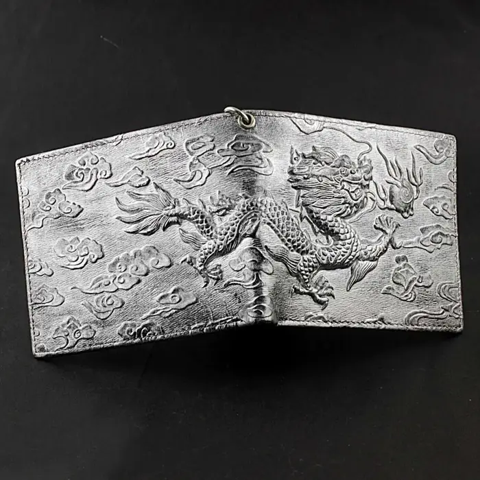 Portefeuille pour homme Punk Rock Biker avec chaîne en métal