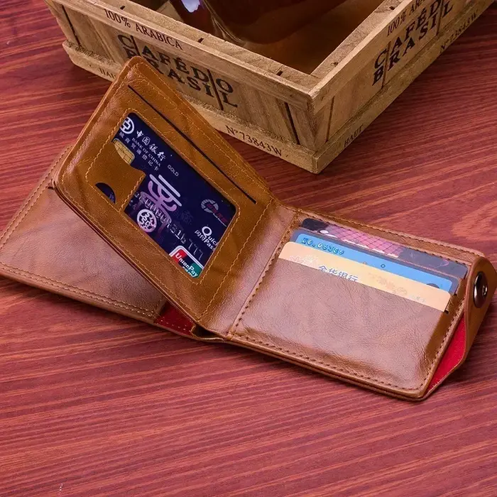 Portefeuilles pour hommes avec loquet à motif de 100 dollars américains portefeuille en cuir