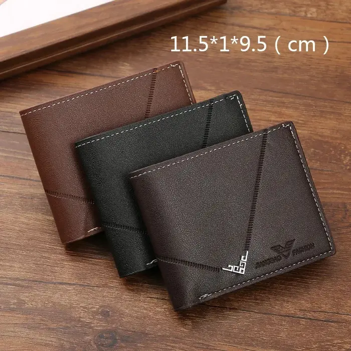 Portefeuille fin en cuir pour homme