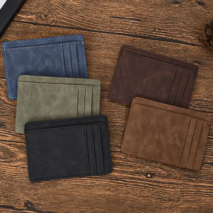 Hommes portefeuille mince porte-carte de crédit affaires mâle Portable Mini sac à main de voyage pour homme