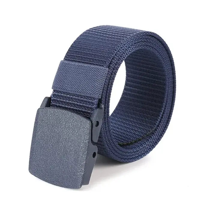 Ceinture en nylon à boucle automatique rouge pour hommes et femmes