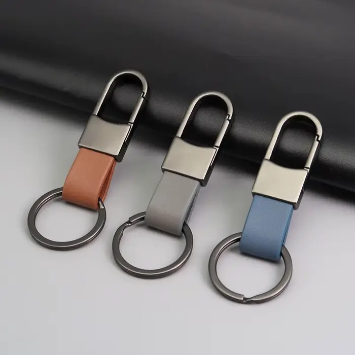 Porte-clés de voiture de luxe en cuir véritable