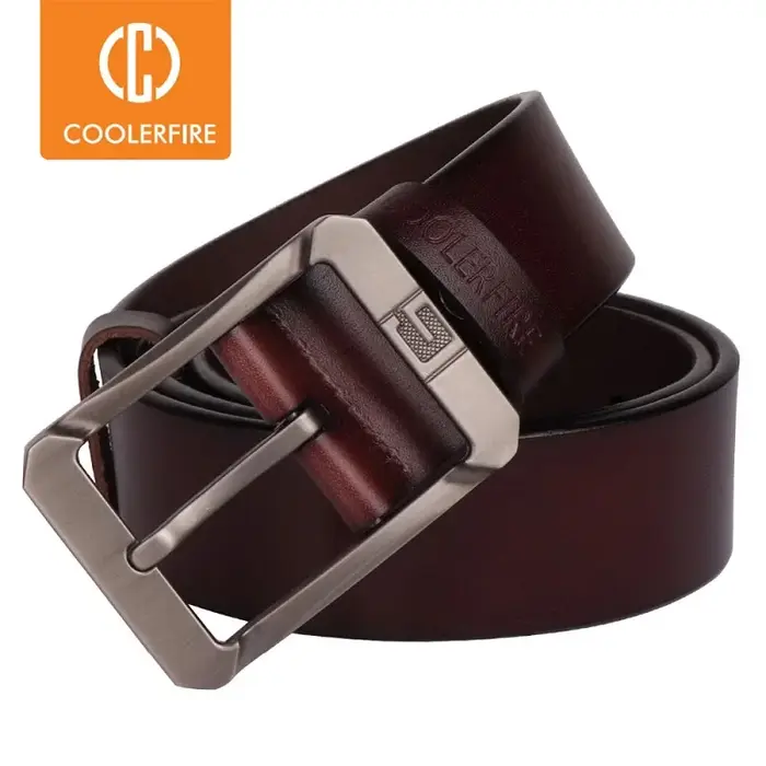 Ceintures en cuir véritable Coolerfire pour hommes