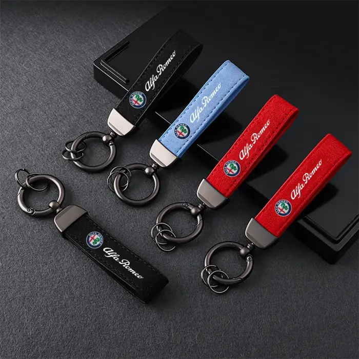 Porte-clés de voiture en daim Kaychain