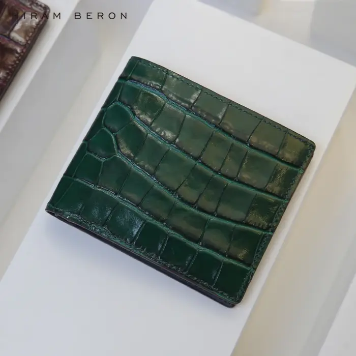 Hiram Beron nom personnalisé homme cadeau portefeuille de luxe motif Crocodile concepteur