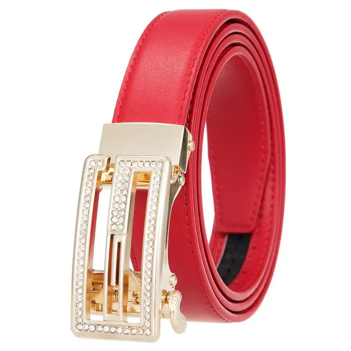 Nouvelle ceinture pour femme en cuir véritable