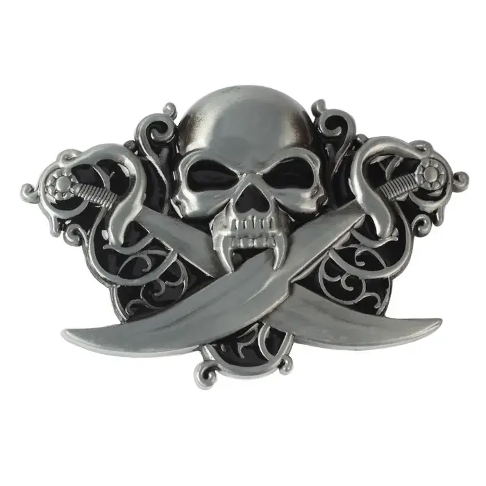 Boucle de ceinture squelette crâne, accessoires de bricolage, Style Cowboy occidental, boucle de cei