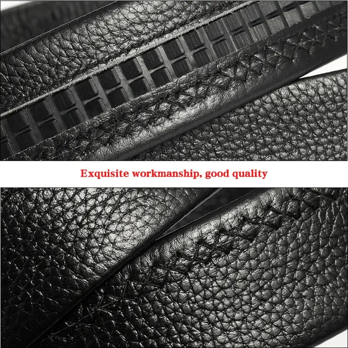 Ceinture pour homme en cuir de luxe avec boucle automatique