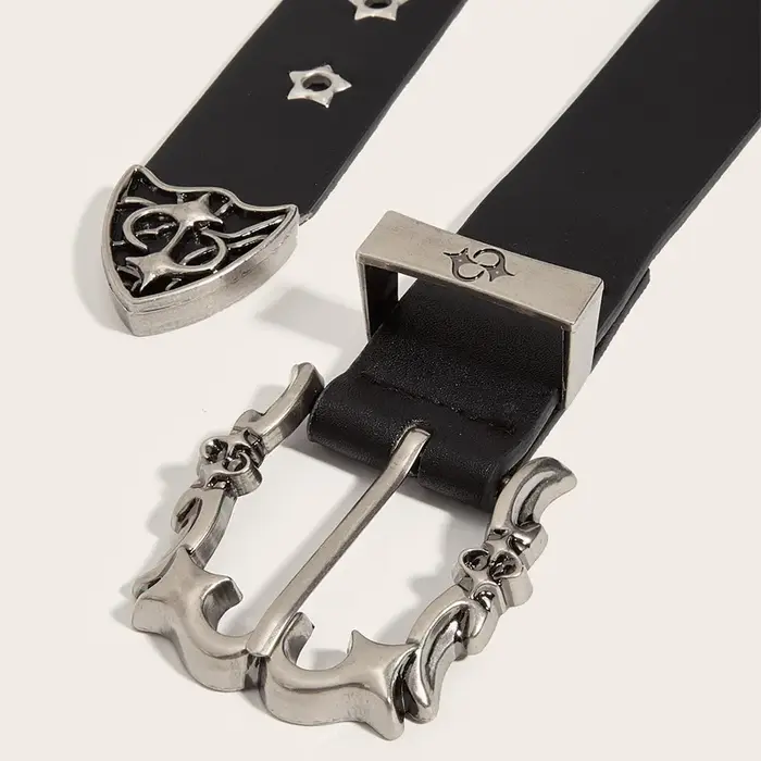 Ceinture cloutée à rivets étoile pour hommes et femmes