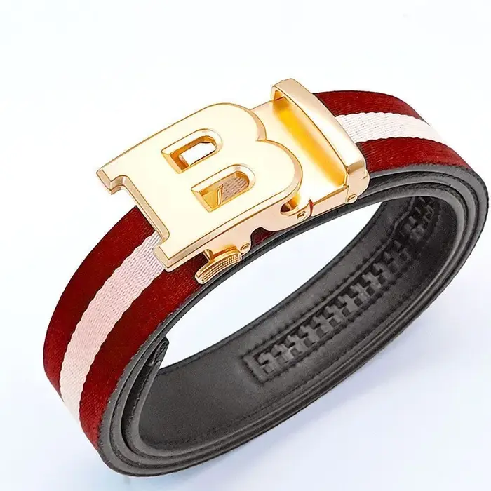 Ceinture pour hommes de haute qualité marque de luxe concepteur célèbre toile ceinture en cuir pour 