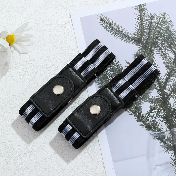 2 pièces/ensemble sans boucle ceinture élastique pour femmes hommes unisexe
