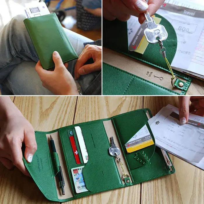 Couverture de passeport de voyage pliable