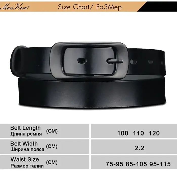 Maikun – ceinture en cuir véritable pour femme, vêtement pour jean et pantalon