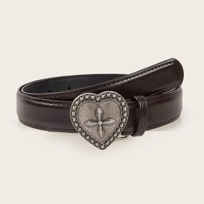 Ceinture croix coeur de pêche gothique vintage pour femmes