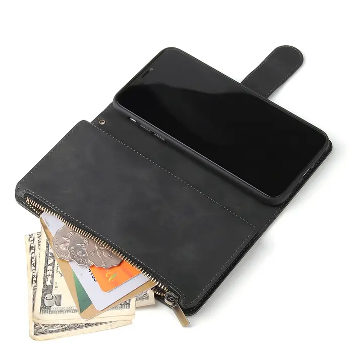 Étui portefeuille en cuir de qualité supérieure pour iPhone 16 15 14 13 12 11 17 Pro Max Plus 17Air 16e