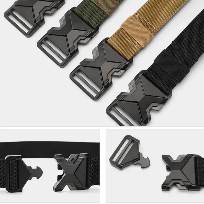 Ceintures de taille tactiques pour hommes, plusieurs Styles, ceinture à boucle en Nylon tressé, légère et respirante, pour les déplacements quotidiens, nouvelle collection