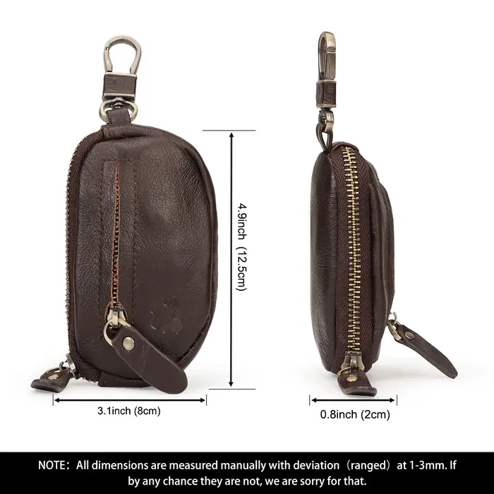 KAVIS porte-monnaie en cuir véritable hommes portefeuille Mini court fermeture éclair sacs à main souples sac à clés cadeau pour poche d'argent petit support pour clé