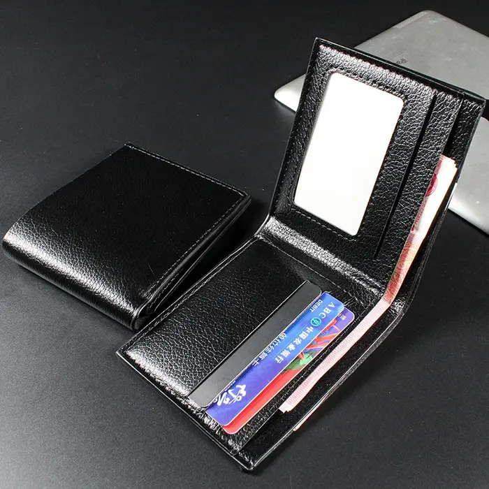 Portefeuille en cuir véritable pour homme