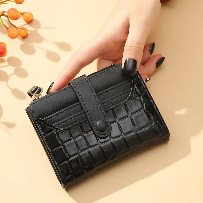 Femmes court portefeuille petite mode marque de luxe en cuir sac à main dames carte sac pour pochett
