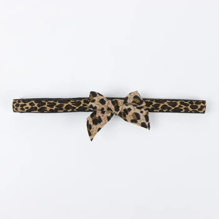 Ceinture de jarret à imprimé léopard avec nœud – Anneau de jambe élastique pour lingerie
