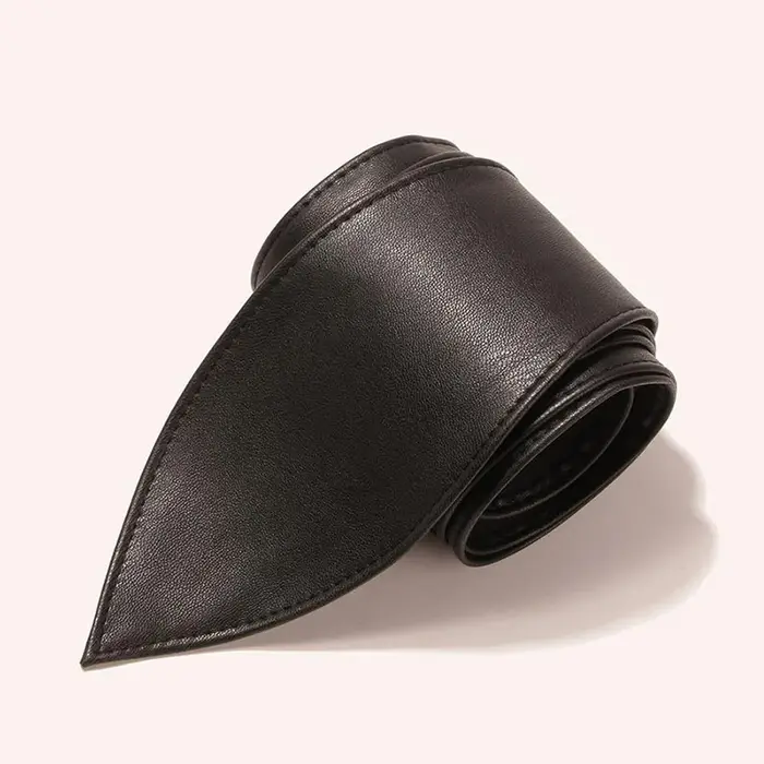 Ceinture Obi large pour femme en cuir PU souple