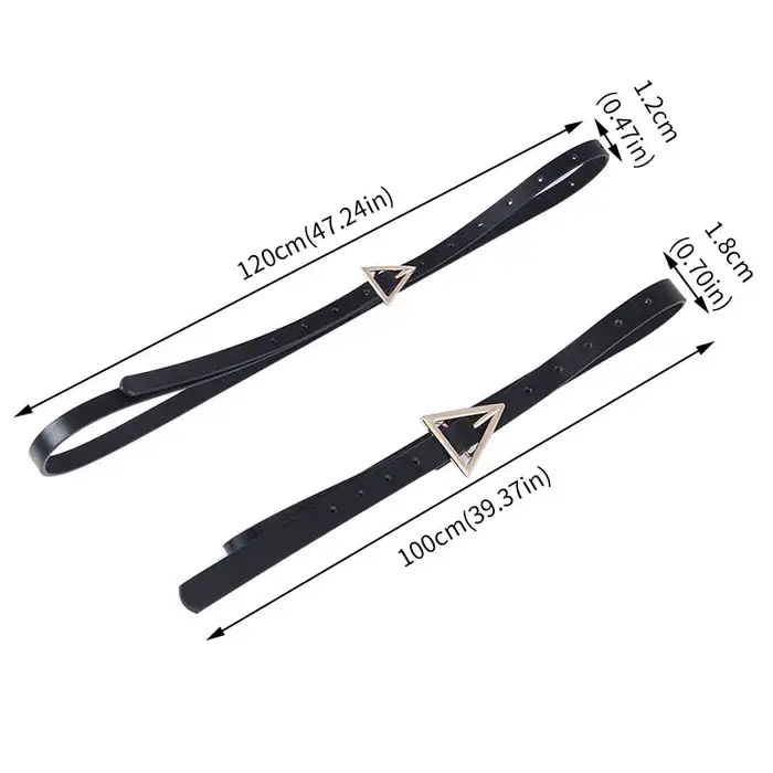 Ceinture fine en cuir pour femme