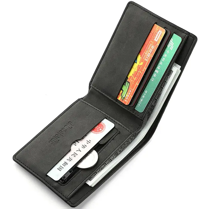 Portefeuille homme mini slim imprimé tête de loup