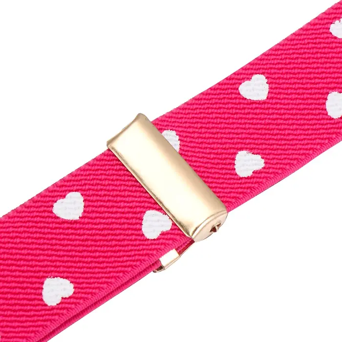 Ceinture élastique ajustable en forme de cœur pour fille