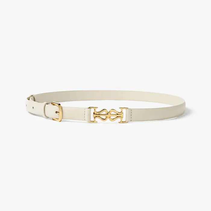 LILYSILK Ceinture fine en cuir à fermoir avec couche supérieure en cuir de vache et alliage de zinc