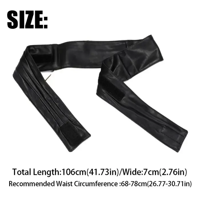 Ceinture large élastique élégante en cuir PU pour femme