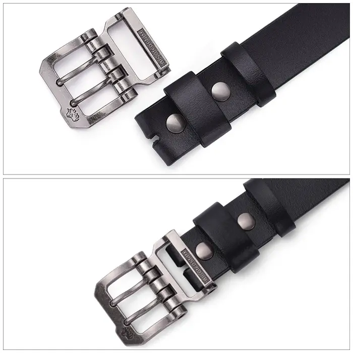 Ceinture en cuir véritable pour hommes