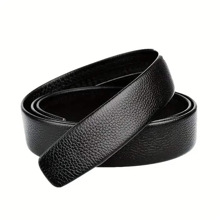 Ceinture en PU à boucle automatique pour hommes, de haute qualité, Simple, Business, décontractée, à