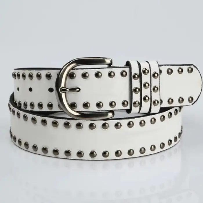 Ceinture pour femme, ceinture streetwear tendance avec design à rivets, parfaite pour les sorties qu