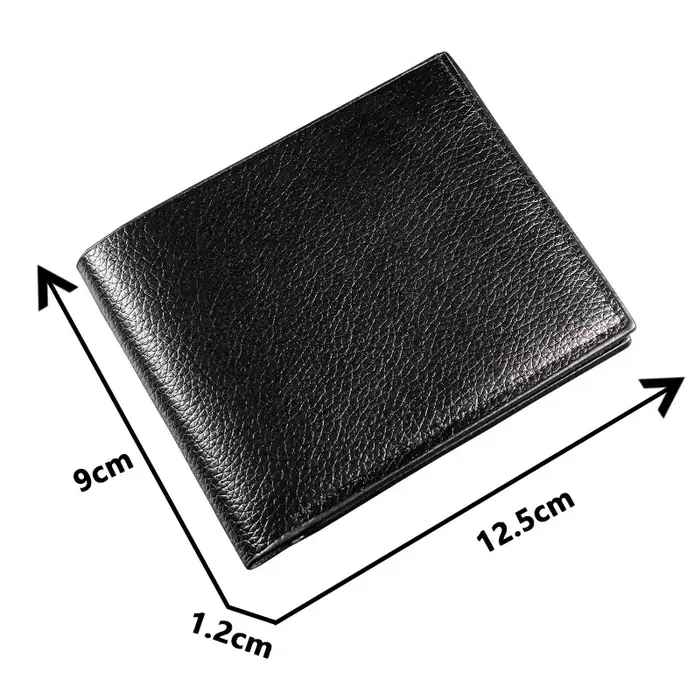 Portefeuille Homme en cuir véritable hommes portefeuilles produit Premium véritable peau de vache portefeuilles pour Homme court noir Walet Portefeuille Homme