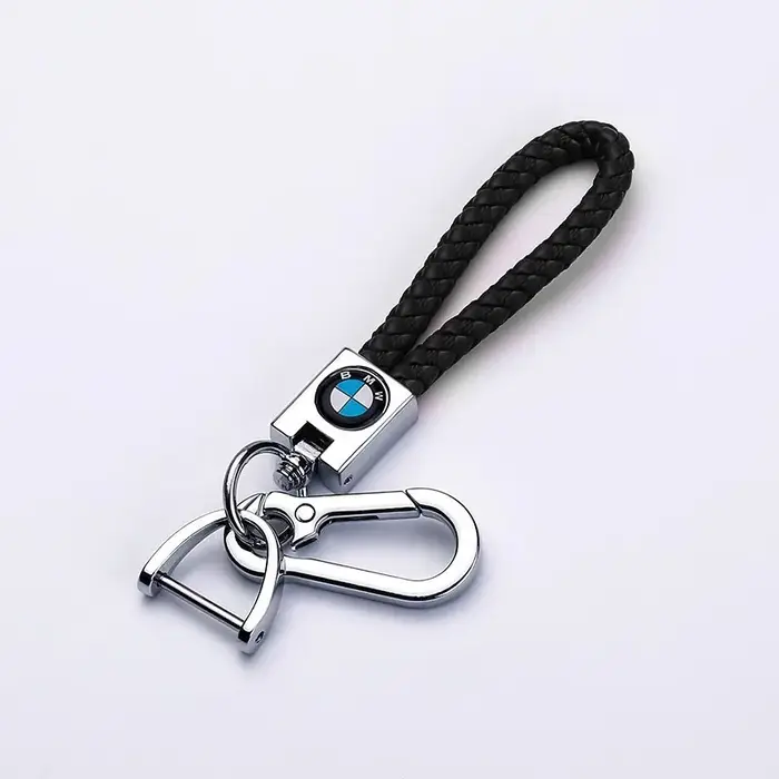 Porte-clés en cuir et métal avec pendentif tressé pour emblème BMW M X1 X2 X3 X5 X4 X6 X7 G30 G20 G32 G11 G12 F40 F30 F20 F10 F34