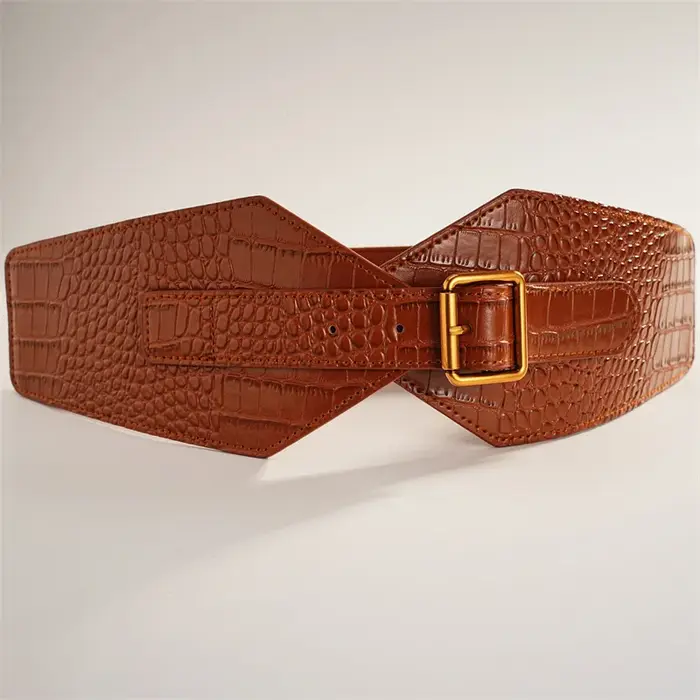 Ceinture élastique extra-large de style européen et américain pour femmes