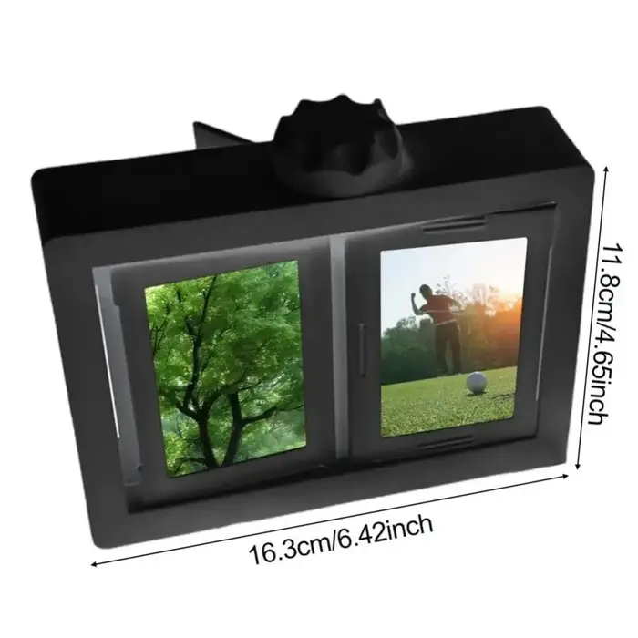 Porte-cartes photo rotatif 3D transparent