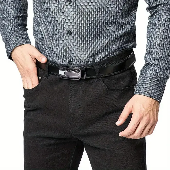 Ceinture en cuir véritable pour hommes