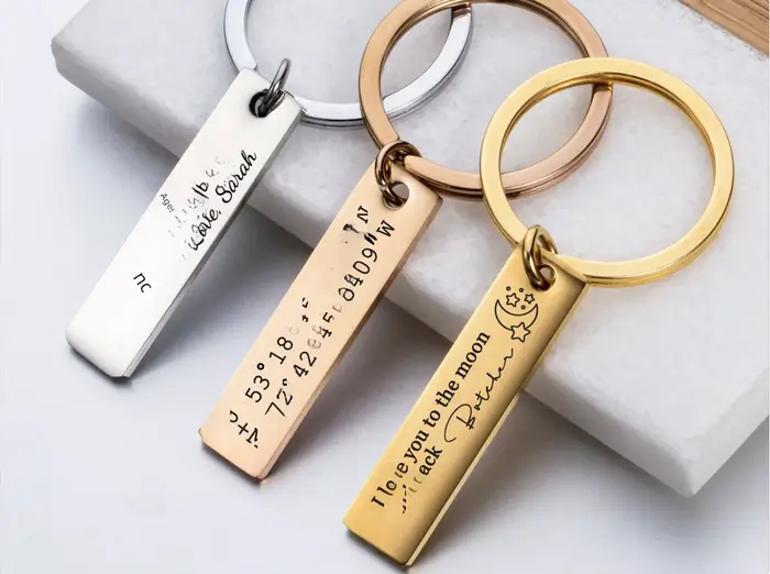 Porte-clés personnalisé gravé